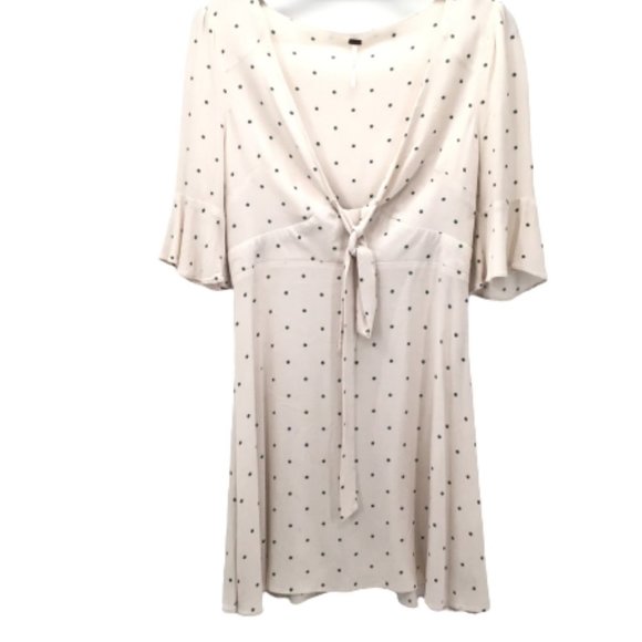 FREE PEOPLE All Yours Cream Polka Dot Tie-Dress - Picture 2 of 4